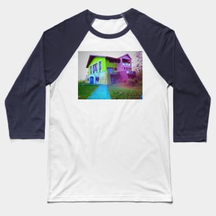 Retro Vintage Tumblr House Landscape Baseball T-Shirt